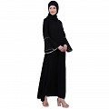 Casual A-line abaya with bell sleeves- Black Casual A-line abaya with bell sleeves- Black